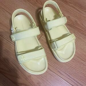 Tory Burch Light Yellow Sandals